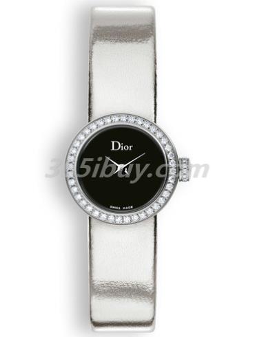 迪奧女表LA D DE DIOR系列山羊皮/黑色表盤(pán)CD040110A014_0000