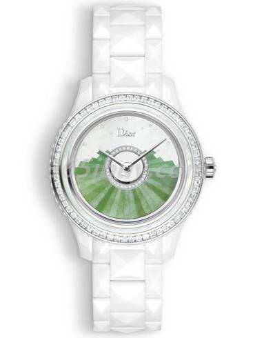 迪奧女表DIOR VIII GRAND BAL系列陶瓷/白色/綠色表盤(pán)CD124BF2C002_0000