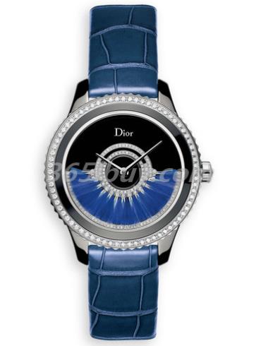 迪奧女表DIOR VIII GRAND BAL系列鱷魚(yú)皮/黑色/藍色表盤(pán)CD124BE3A001_0000
