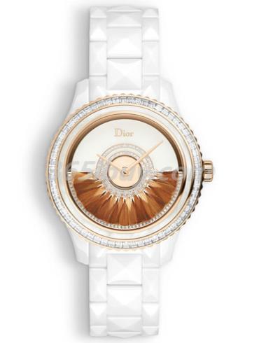 迪奧女表DIOR VIII GRAND BAL系列陶瓷/白色表盤(pán)CD124BH1C001_0000