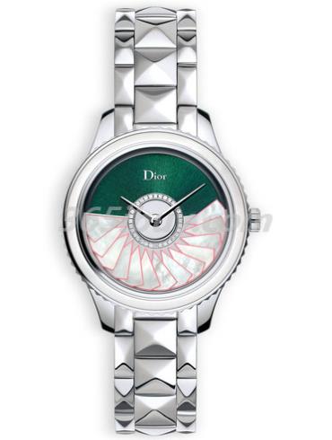 迪奧女表DIOR VIII GRAND BAL系列精鋼/綠色/灰白色表盤(pán)CD153B11M002_0000
