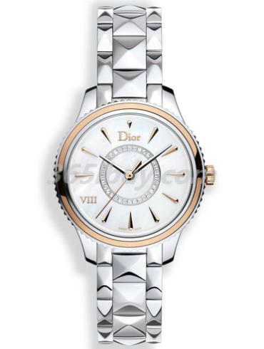 迪奧女表DIOR VIII MONTAIGNE系列精鋼/白色表盤(pán)CD1521I0M001_0000