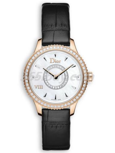 迪奧女表DIOR VIII MONTAIGNE系列鱷魚(yú)皮/白色表盤(pán)CD151170A001_0000