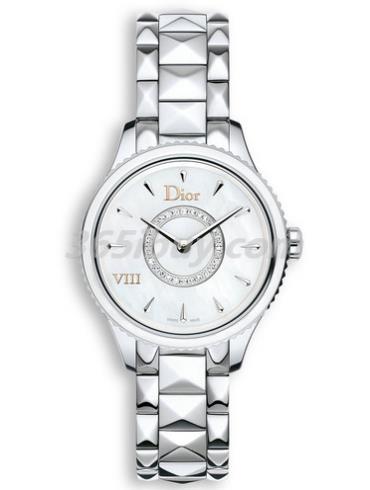 迪奧女表DIOR VIII MONTAIGNE系列精鋼/白色表盤(pán)CD151111M001_0000