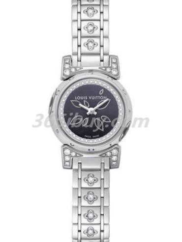 LV女表Tambour Glamour系列精鋼/黑色表盤(pán)Q151G0
