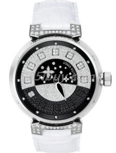 LV女表Tambour Glamour系列鱷魚(yú)皮/黑色表盤(pán)Q11C30