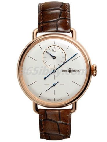 柏萊士男表VINTAGE系列鱷魚(yú)皮/米白色表盤(pán)WW1_REGULATEUR_ROSE_GOLD