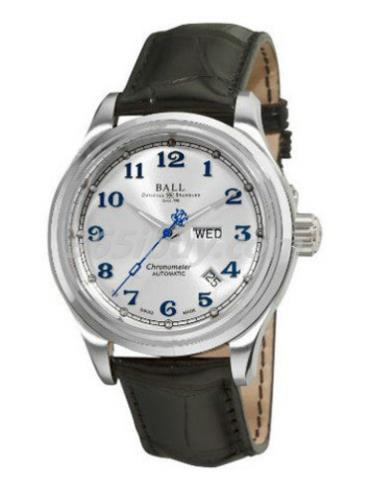 波爾男表鐵路長(cháng)官系列鱷魚(yú)皮/銀色表盤(pán)NM1058D-LCJ-SlSilver