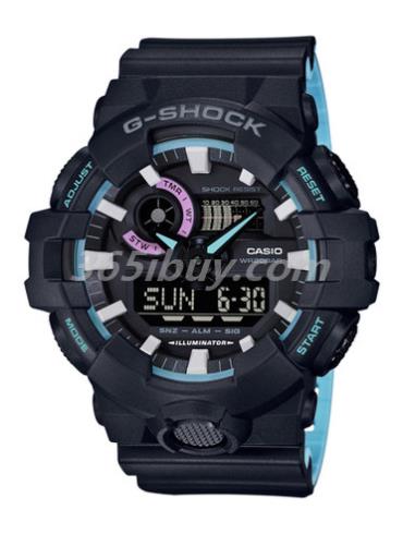 卡西歐男表G-SHOCK系列/表盤(pán)GA-700PC-1APR