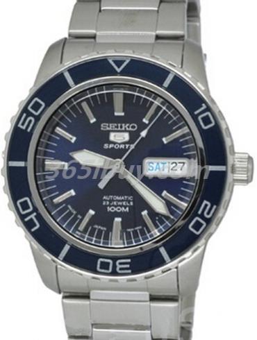 精工男表Seiko 5系列精鋼/黑色表盤(pán)SNZH83J1