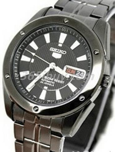 精工男表Seiko 5系列精鋼PVD/黑色表盤(pán)SNZF39J1
