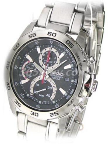 精工男表Chronograph系列精鋼/黑色表盤(pán)SPC019J1