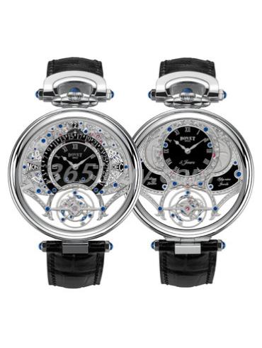 播威男表Fleurier Grandes Complications系列鱷魚(yú)皮/black lacquered on the front and reverse side表盤(pán)AIQPR004