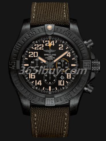 百年靈男表復仇者系列Military軍用橡膠/黑色表盤(pán)XB12101A-BF46-283S-X20D.4