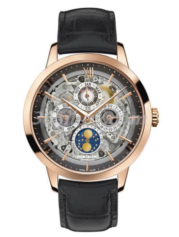 萬(wàn)寶龍男表傳承Chronométrie系列鱷魚(yú)皮/煙色表盤(pán)U0112310