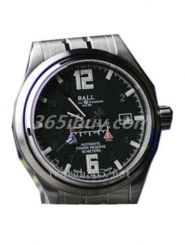 波爾男表鐵路長(cháng)官系列精鋼/黑色表盤(pán)GM1056D-SJ-BK-Black-Steel