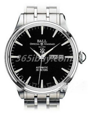 波爾男表鐵路長(cháng)官系列精鋼/黑色表盤(pán)GM1050D-SCA-BK-Black-Steel