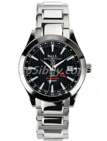 波爾男表鐵路長(cháng)官系列精鋼/黑色表盤(pán)CM1010D-SCJ-BK-Black-Steel