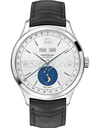萬(wàn)寶龍男表傳承Chronométrie系列鱷魚(yú)皮/銀白色表盤(pán)U0112539
