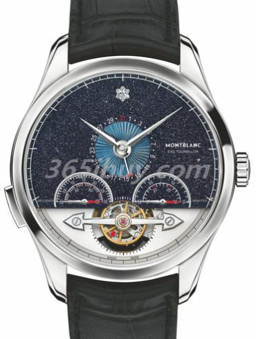 萬(wàn)寶龍男表傳承Chronométrie系列鱷魚(yú)皮/黑色表盤(pán)112649