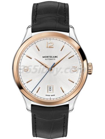 萬(wàn)寶龍男表傳承Chronométrie系列鱷魚(yú)皮/銀白色表盤(pán)U0112521