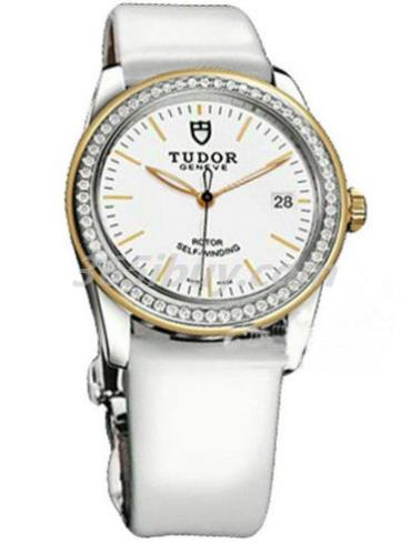 帝舵男表駿玨系列絹帶/白色表盤(pán)55023-White_patent_leather_strap