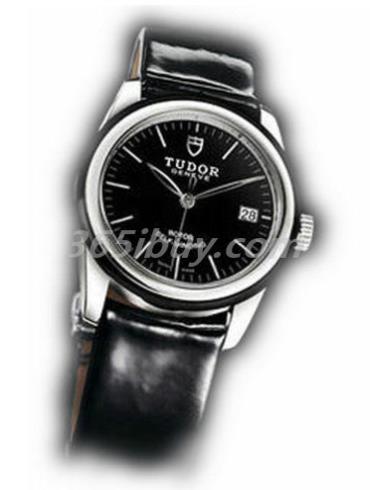 帝舵男表駿玨系列皮革/黑色表盤(pán)55010n-lsBlack1